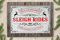 colored sleigh ridea farmhouse sign