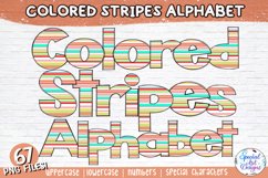 Colored Stripes Doodle Alphabet PNG | Alphabet Letters PNG Product Image 1