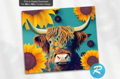 20oz Tumbler Wrap,Tumbler Wrap Designs,Tumbler Wrap PNG,Digital Download,Tumbler Straight PNG,Sublimation Designs,Sublimation Tempalte,Tapered Tempalte,Girly Feminine,Mom Tumbler,Watercolour Flowers,Sunflower Highland,Highland Cow