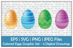 Easter Eggs &amp; Bunny 15 in 1 Vector Clipart Bundle Product Image 8