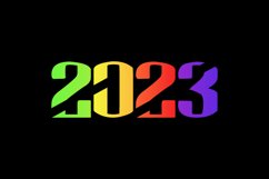 Colorful 2023 text number logo design vector Product Image 1