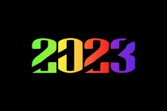 Colorful 2023 text number logo design vector Product Image 2