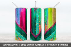 Colorful Abstract Art Tumbler Seamless Sublimation PNG Wrap