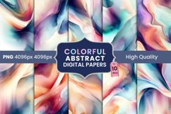 Colorful abstract digital papers and pattern designs PNG Product Image 1