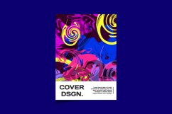 Colorful abstract fluid texture cover poster template Product Image 1