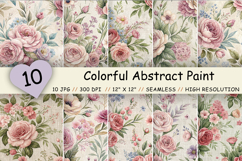 Colorful Abstract Paint Splatter Seamless Patterns