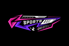 Colorful abstract sports racing stripes sticker vinyl concep Product Image 2