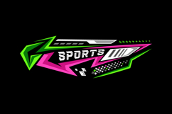 Colorful abstract sports racing stripes sticker vinyl graphi Product Image 2