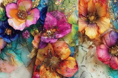 Alcohol Ink Flowers And Glitter Digital Paper Bundle Product Image 4