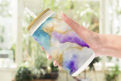 Colorful Alcohol Ink Texture Glass Can Wraps Product Image 2