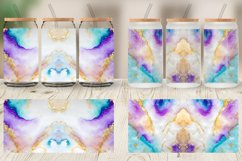 Colorful Alcohol Ink Texture Glass Can Wraps Product Image 4