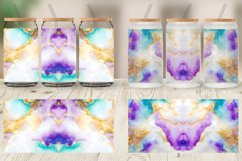 Colorful Alcohol Ink Texture Glass Can Wraps Product Image 5