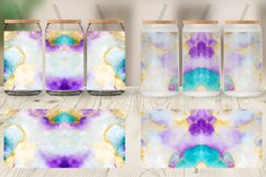 Colorful Alcohol Ink Texture Glass Can Wraps Product Image 6