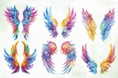Colorful Angel Wings Sublimation Clipart Product Image 4