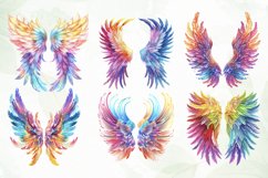 Colorful Angel Wings Sublimation Clipart Product Image 3
