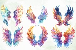 Colorful Angel Wings Sublimation Clipart Product Image 2