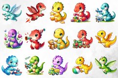 Colorful Baby Dinosaur Sublimation Product Image 3