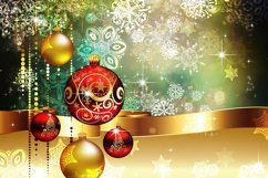 Colorful Background with Xmas Balls Product Image 1