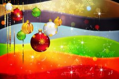 Colorful Background with Xmas Balls Product Image 2