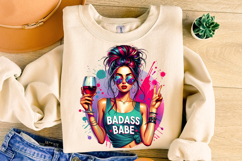 Badass Babe PNG, Funny PNG, Sarcastic PNG, Sassy PNG, Snarky Product Image 3