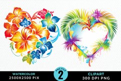 Colorful Beach Heart Artwork Clipart Product Image 1