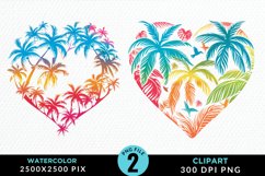 Colorful Beach Heart Artwork Clipart Product Image 1