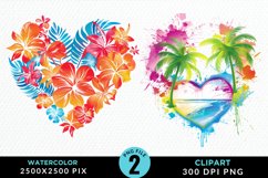 Colorful Beach Heart Exquisite Clipart Product Image 1