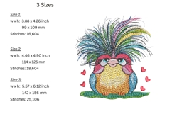 Colorful Bird Embroidery Design - Funny Embroidery Pattern Product Image 2