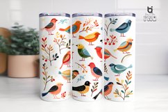 Colorful Birds Pattern Sublimation Tumbler Design Product Image 2