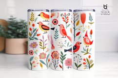 Colorful Birds Pattern Sublimation Tumbler Design Product Image 4