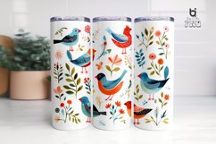 Colorful Birds Pattern Sublimation Tumbler Design Product Image 8