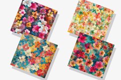 Colorful Blossom Flowers Seamless Digital Paper Bundle Product Image 6