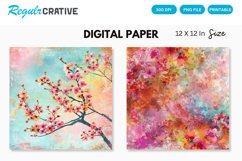 Colorful Blossom Flowers Seamless Digital Paper Product Image 1