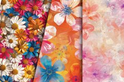Colorful Blossom Flowers Seamless Digital Paper Bundle Product Image 3