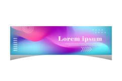 Colorful blur abstract vibrant color banner graphic Product Image 1