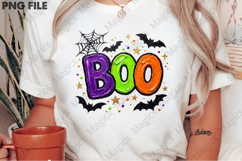 Colorful BOO Ghost Halloween Png Product Image 2
