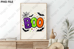 Colorful BOO Ghost Halloween Png Product Image 3