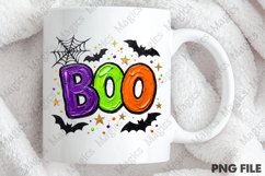 Colorful BOO Ghost Halloween Png Product Image 4