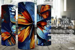 Butterfly Tumbler, Oil Painting Style Butterflies Tumbler 12 Product Image 1