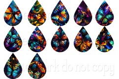 Butterfly Earrings, Oil Painting Style Sublimation Designs 2 Product Image 2