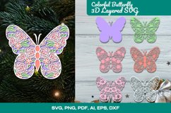 Colorful Butterfly 3D Layered SVG Product Image 1