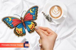 Colorful Butterfly Sticker, Vibrant Butterfly Art Sticker Product Image 1