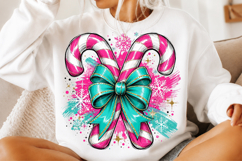 Colorful Candy cane Coquette png Product Image 2