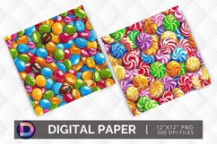 Colorful Candy Seamless Digital Paper Product Image 1