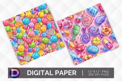 Colorful Candy Seamless Digital Paper Product Image 1