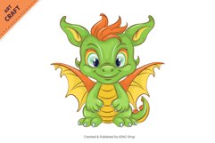 Colorful cartoon dragon. Fantasy clipart. Product Image 2