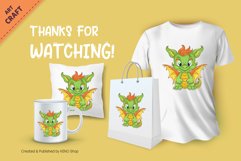 Colorful cartoon dragon. Fantasy clipart. Product Image 3
