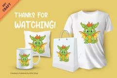 Colorful cartoon dragon. Fantasy clipart. Product Image 3