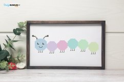 Colorful Caterpillar Cross Stitch Pattern PDF File Product Image 2