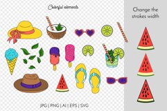 Summertime Ice-cream SVG Vector Clipart & Patterns Product Image 5